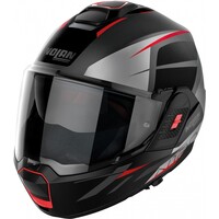 Casco Modular N120-1 Nightlife N-Com Negro/Rojo (025) - Talla XS (55 cm)