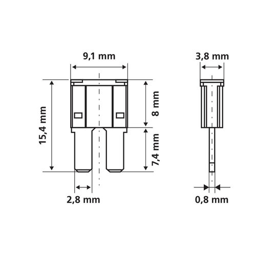 Lampa Micro Due Blade Fuse Assortment, 10 pcs, 5-30A, 12/32V