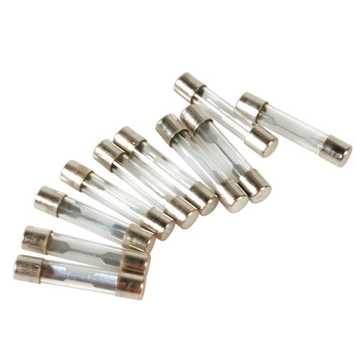 Lampa Juego de fusibles de vidrio 6,35x32 mm, 10 uds, 5-20A, 12/32V