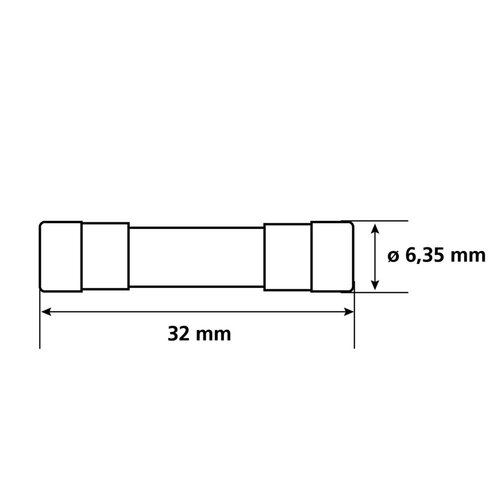 Lampa Juego de fusibles de vidrio 6,35x32 mm, 10 uds, 5-20A, 12/32V