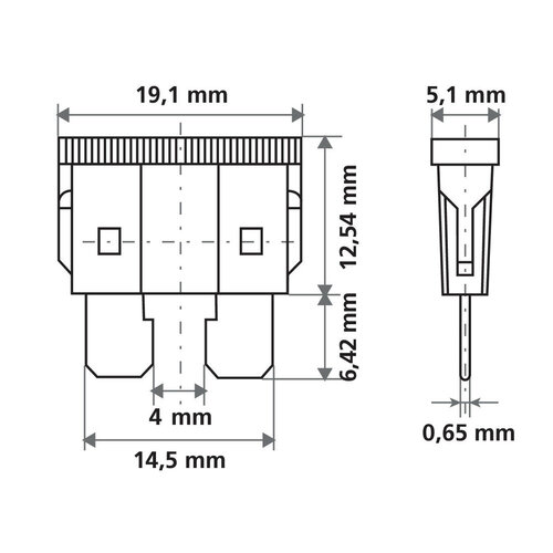 Lampa Smart-Led Flachsicherungen mit Durchgebrannter Sicherung LED 5A, 6 Stk., 12/32V