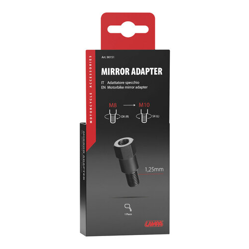 Lampa Mirror Thread Adapter M8 / M10, Right-Hand or Left-Hand Thread