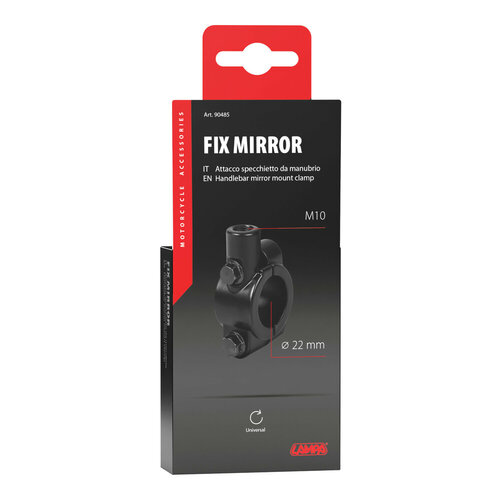 Lampa Fix Mirror morsetto specchietto per manubrio da 22 mm, M10 filettatura destra