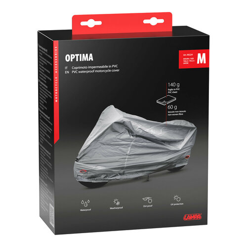 Lampa Optima Motorcycle Cover with Lock Holes and Underbody Strap, Size M