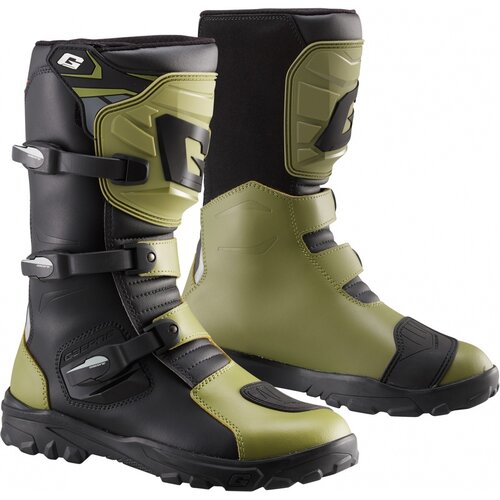 Gaerne G-Adventure Aquatech Botas Adventure Impermeables Negro/Verde Bosque, CE EN 13634