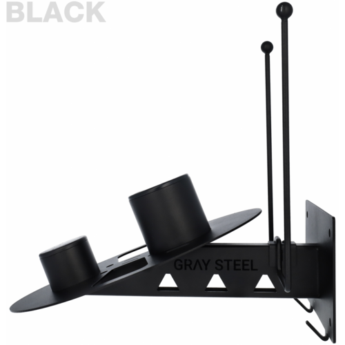 Gray Steel X7 Helmet & Gear Wall Mount, Steel, 7 Storage Options