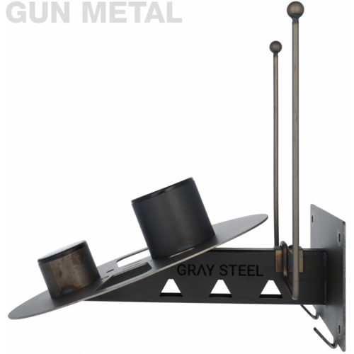 Gray Steel X7 Helmet & Gear Wall Mount, Steel, 7 Storage Options