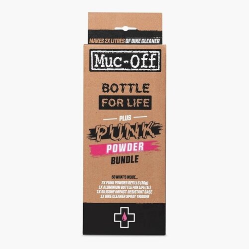 Muc-Off Bottle For Life Bundle Aluminiumflasche/Punk Powder