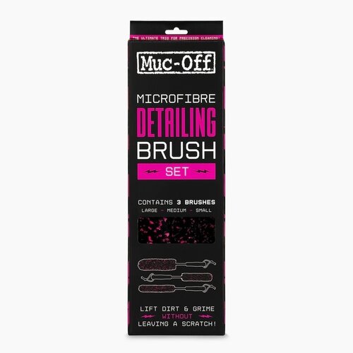 Muc-Off Microfibre Brush Set with Ergonomic Foam Handles