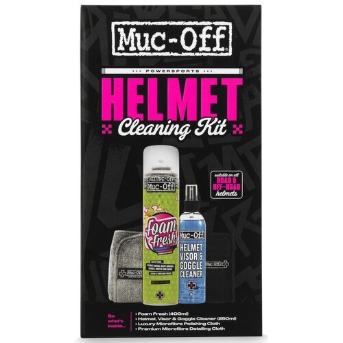 Muc-Off Helmet Cleaning Kit with Foam Fresh and Visor Cleaner