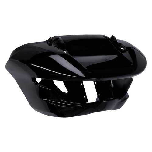 23-Up Style Sharknose Outer Fairing in Vivid Black ABS Plastic, OEM Reference 57001942