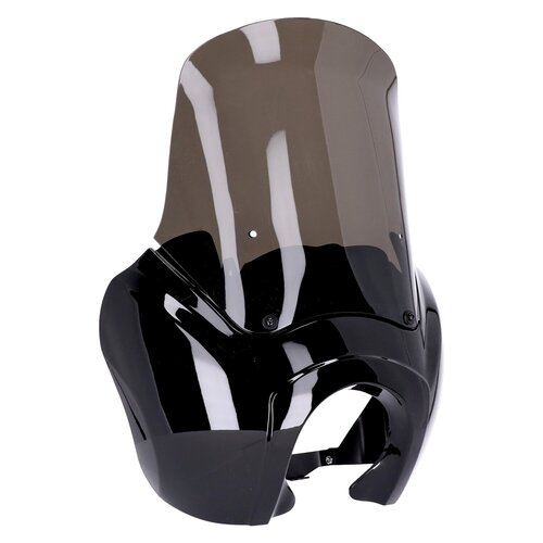 Gloss Black Headlamp Fairing With 15-Inch Tinted Windshield