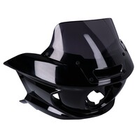 Kit de Carénage M8 Low Rider, ABS Noir Brillant Non Peint avec Pare-brise Teinté