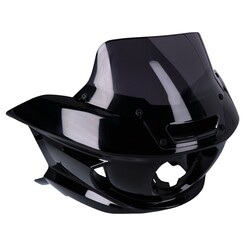 Kit de Carenado M8 Low Rider, ABS Negro Brillante Sin Pintar con Parabrisas Ahumado