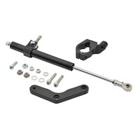 Verstellbarer Lenkungsdämpfer-Kit Schwarz Eloxiertes Aluminium mit Montagematerial