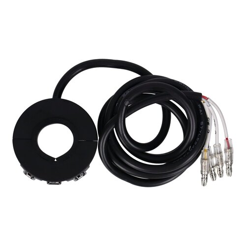 Daytona Interruptor de 3 Botones para Manillar, Negro - Carcasa de Aluminio Mecanizado CNC, Montaje por Abrazadera 22 mm / 1 Pulgada, Máx. 50 mA