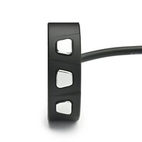 Interruttore 3 Pulsanti per Manubrio Nero/Cromo, Diametro 22mm e 1 Pollice