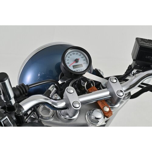 Daytona Velona 60-WP 60mm Velocímetro con Esfera Blanca, Tacómetro Digital y Pantalla LCD