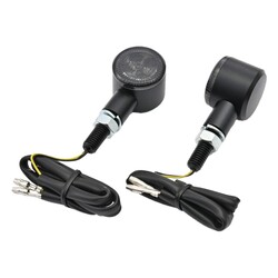 D-light Sol2 Mini Indicatori LED, Smoke Lens, Omologato ECE, Attacco M8, Corpo in Lega di Zinco Nero