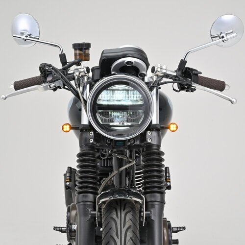 Daytona D-light Sol2 Mini LED-Blinker, Smoke Lens, ECE-geprüft, M8-Montage, Gehäuse aus schwarzem Zinkdruckguss