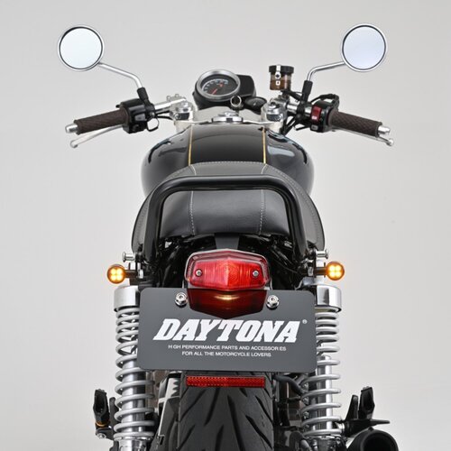 Daytona D-light Sol2 Mini Intermitentes LED, Smoke Lens, Homologado ECE, Montaje M8, Cuerpo de Aleación de Zinc Negro