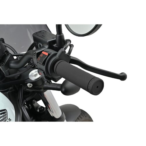 Daytona 1" Grippy Poignées de Guidon Style BASE Noir - 125 mm Caoutchouc Bi-densité