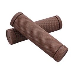 Set de poignées 1" BASE Style, Marron - Poignées en caoutchouc bi-composant de 125mm avec extrémités fermées