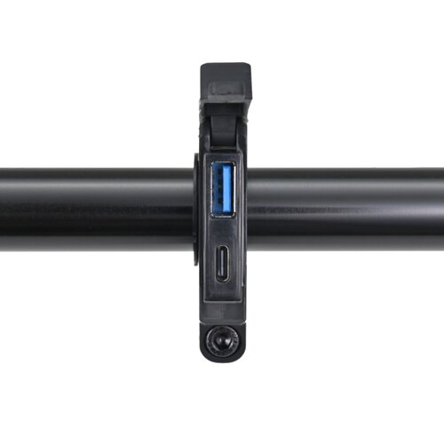 Daytona USB-A/C Ladeanschluss-Kit - Schlanke Lenkermontage, 60W Dual-USB-Ladegerät mit QC3.0 und USB-C PD für 22 mm / 1 Zoll Lenker