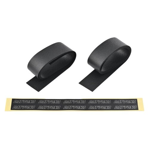 Daytona EPDM Gummi Griffband Set - Schwarz, 25 mm x 1050 mm x 0,5 mm