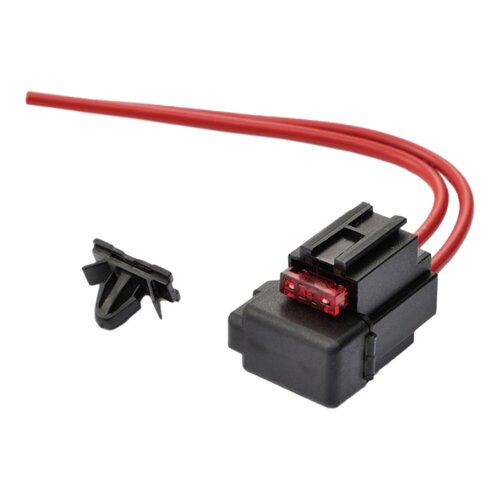 Daytona Mini Fuse Holder Set with 10A Spare Fuse and Rail-Connectable Housing