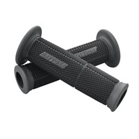 Grippy Grip GGD-Base 2 Puños para Manillar de 22.2 mm, Negro & Gris, Open End, 123 mm de Longitud, Diseño Deportivo