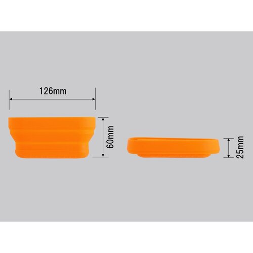 Daytona Magnetische Silikon-Ablage Quadratisch - 127 mm Durchmesser