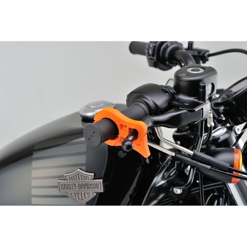 Daytona Front Brake Lever Lock Orange - 36 mm Inside Diameter Handlebar Clamp