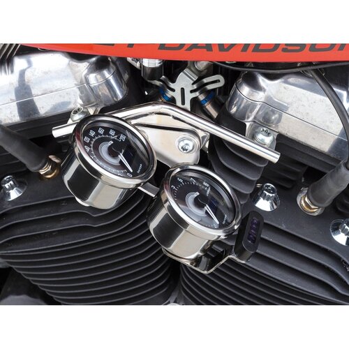 Daytona Stainless Steel Dual Mount Bracket Kit for Velona 60mm Speedometers and Tachometers