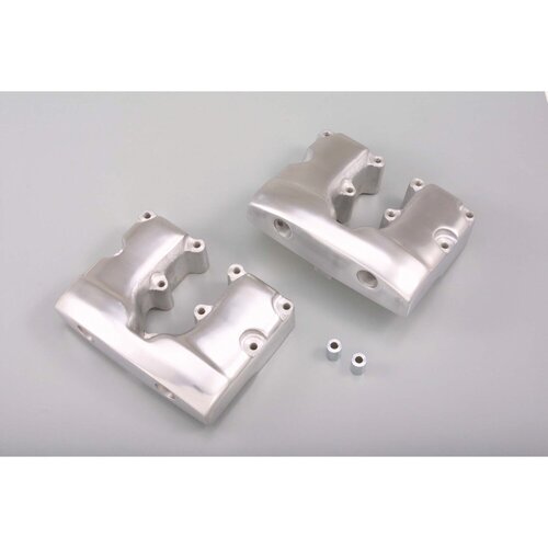 Daytona Shovelhead Rocker Box Set, Polished Cast Aluminum, Front and Rear OEM Reproduction