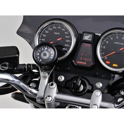 Daytona Velona 48mm Analoge Voltmeter mit Edelstahlgehäuse und weißer LED-Hintergrundbeleuchtung