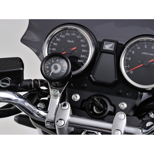 Daytona Velona 48mm Analoge Voltmeter met Roestvrij Stalen Behuizing en Witte LED-verlichting
