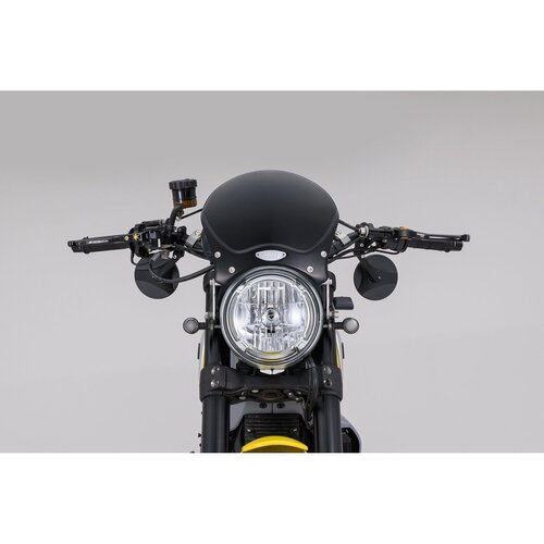 Daytona Specchietto Clamp-On ABS per Manubrio 22mm, Testa 103mm, Omologato CE
