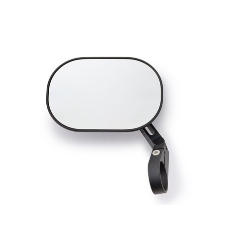 Daytona Specchietto Flat D-Mirror No. 16 Clamp-On con stelo in alluminio regolabile in angolazione per manubri da 22mm, 25,4mm e 30mm