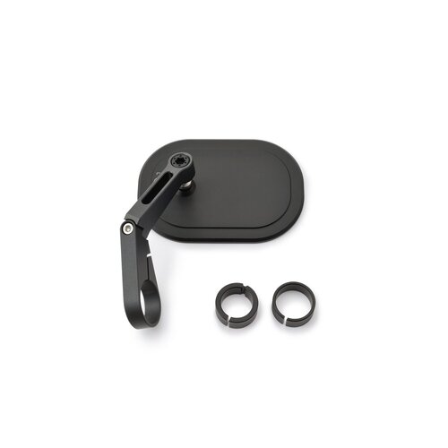 Daytona Miroir Flat D-Mirror No. 16 Clamp-On avec tige en aluminium à angle réglable pour guidons de 22mm, 25,4mm et 30mm