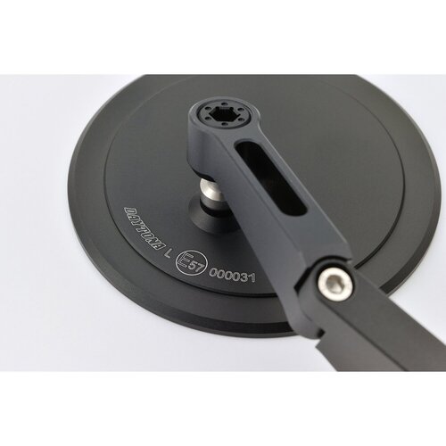 Daytona Clamp-On Flat D-Mirror Number 17 with Adjustable Aluminum Stem for 30mm Handlebars