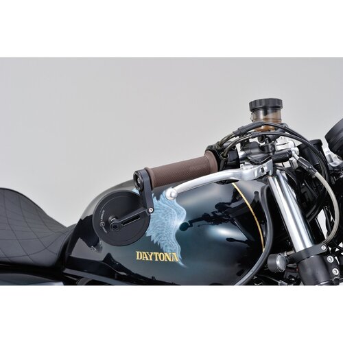 Daytona Opklembare Vlakke D-Mirror Number 17 met Verstelbare Aluminium Steel voor 30mm Stuur
