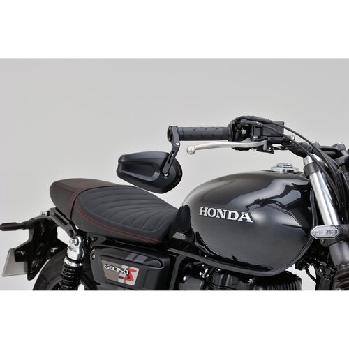 Daytona Number 13 D-Mirror Clamp-On for Left or Right Side, 30mm Handlebar with 25.4mm and 22mm Clamp Inserts
