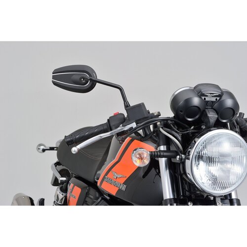 Daytona D-Mirror No. 6 Rétroviseur de Guidon Droit avec Tête en Aluminium et Tige en Acier