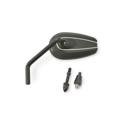 Daytona D-Mirror Number 6 Lado Izquierdo Espejo de Aluminio para Manillar con Vástago de Acero