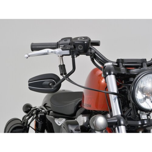 Daytona D-Mirror Number 6 Lato Sinistro Specchietto in Alluminio per Manubrio con Stelo in Acciaio