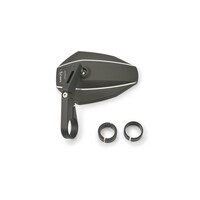 D-Mirror Bar End Mirror No.7 - Short Stem, Aluminum Head & Stem, 30mm Clamp with 22.2mm & 25.4mm Inserts