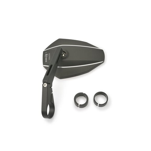 Daytona Rétroviseur de guidon D-Mirror No. 7 Tige longue avec tête et tige en aluminium, collier 30 mm, homologué EC