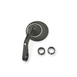 Espejo en D para Manillar Number 8, Vástago Largo con Cabezal de Espejo y Vástago de Aluminio para Manillares de 22.2 mm y 25.4 mm