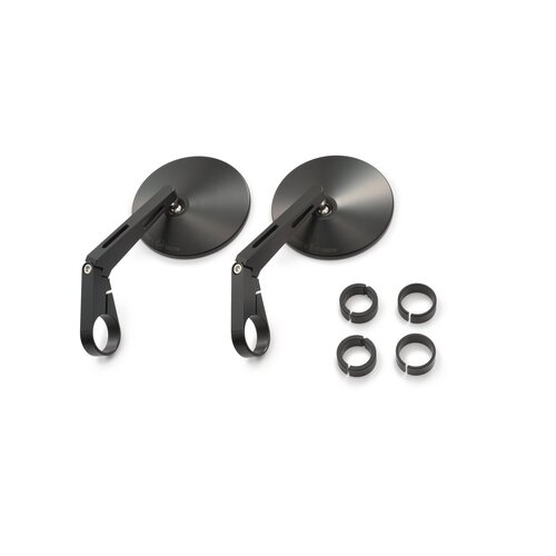 Daytona Rétroviseur d'Embout de Guidon No. 10 Tige Longue Set (Gauche & Droite) - Collier 30 mm avec Inserts 22.2 mm & 25.4 mm